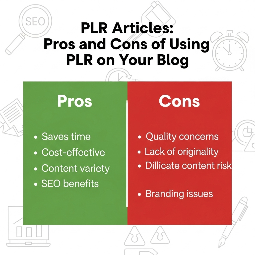 PLR Articles: Pros and Cons of Using PLR on Your Blog