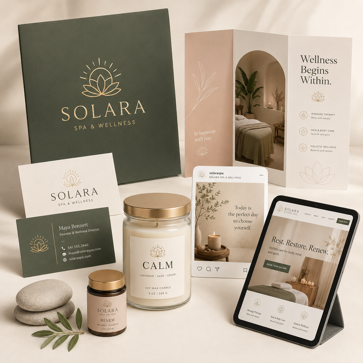 Creative Karen graphic design and branding examples